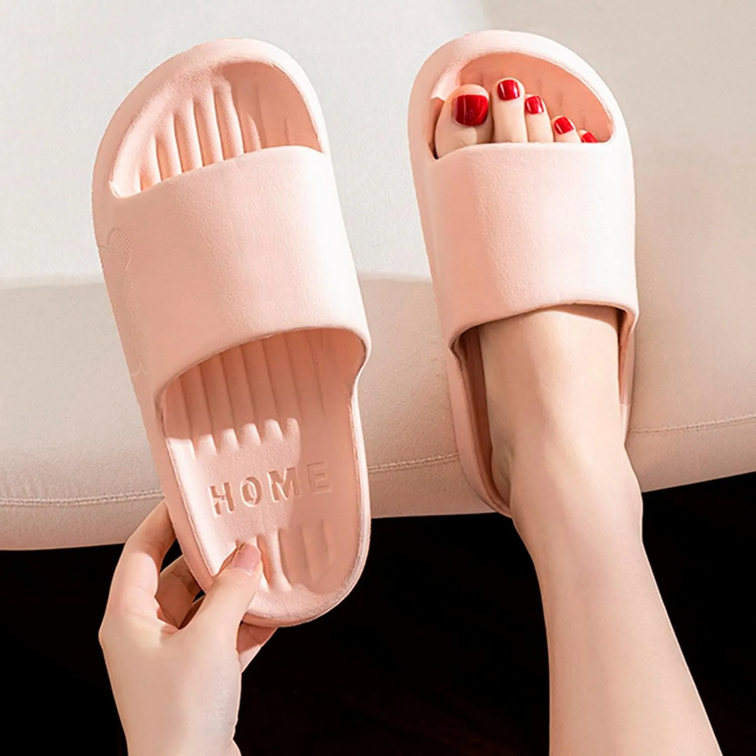 Women's Soft Flat Soled Sandal Open Toe Shower Shoes Bathroom Sandals Beach Sandals Travel Slippers for Women