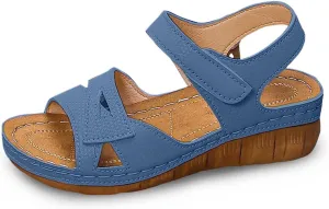 Women's Summer Fashion Leather Sandals Breathable Comfortable Lightweight Shoes Sandal Low Heel
