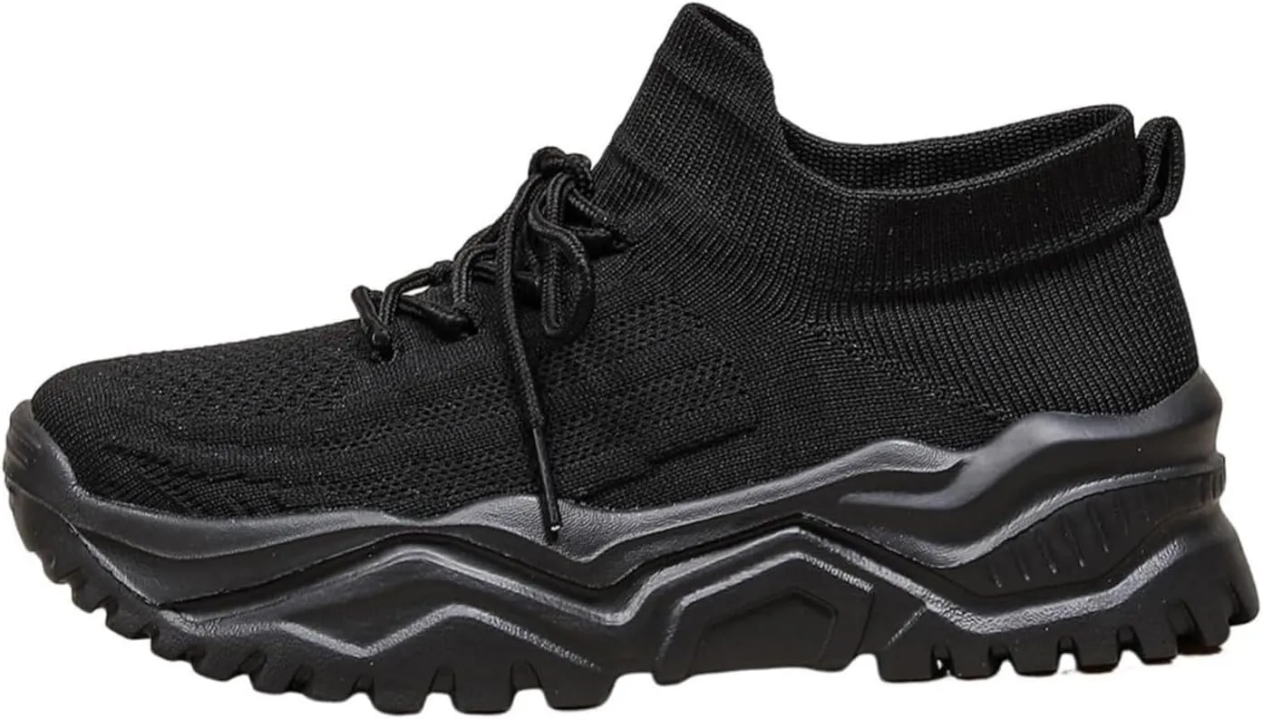 Women's Walking Shoes Summer Breathable Mesh Soft Sole Sneakers Lightweight Casual Fashionable Lace-up Low Top Slip on Sneakers Athletic Workout Sports Shoes