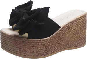 Women's Wedge Heels Sandals Summer Casual Flatform Platform Wedge Slides Dress Sandals Temperament Sandals