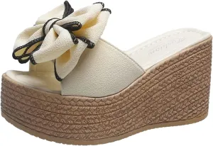 Women's Wedge Heels Sandals Summer Casual Flatform Platform Wedge Slides Dress Sandals Temperament Sandals