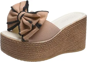 Women's Wedge Heels Sandals Summer Casual Flatform Platform Wedge Slides Dress Sandals Temperament Sandals