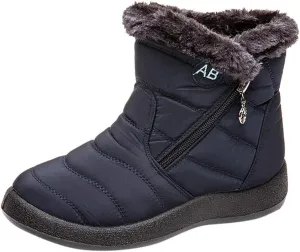 Womens Winter Boots Ankle Adults Slip On Waterproof Boots Womens Snow Boots Winter Shoes Warm Fur Lined Slip On Winter Boot Women Work Boots for Men Men's Winter Booties