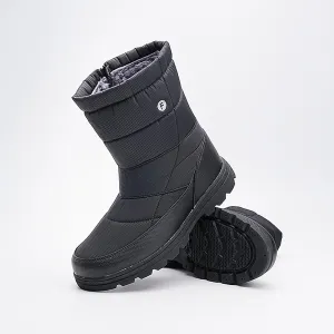 Women's Winter Snow Boots Zipper Water Proof Snow Boots Fleece Lined Warm Boots Comfort Solid Walking Comfy Warm Boots
