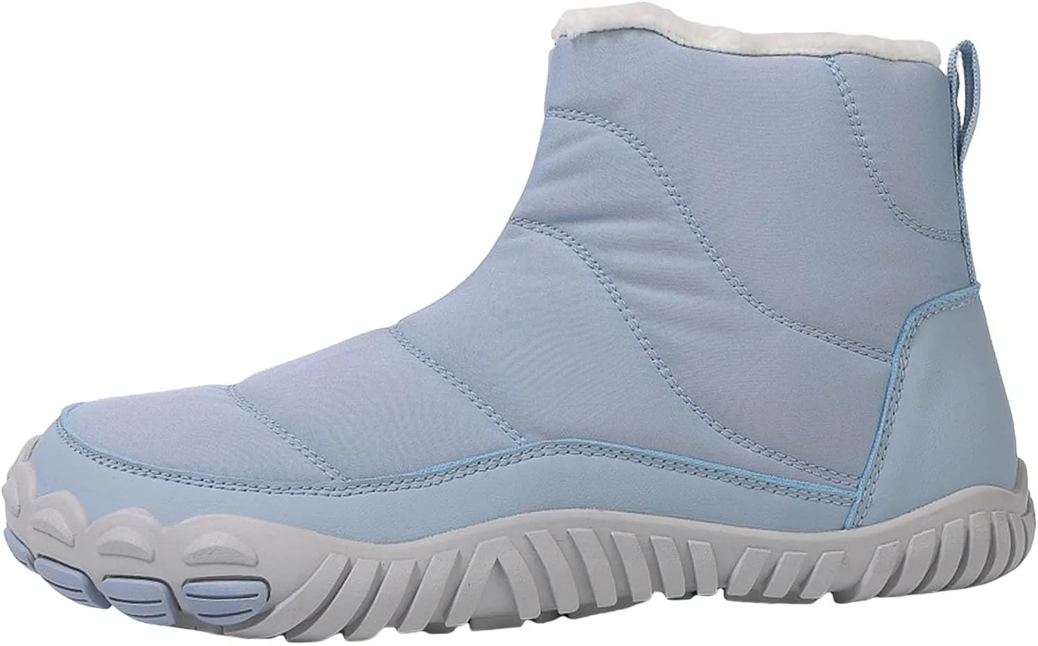 Women's Winter Warm Boots Solid Color Plush Insulated Snow Boots Soft Flat Non Slip Snow Hiking Boots Wide Width
