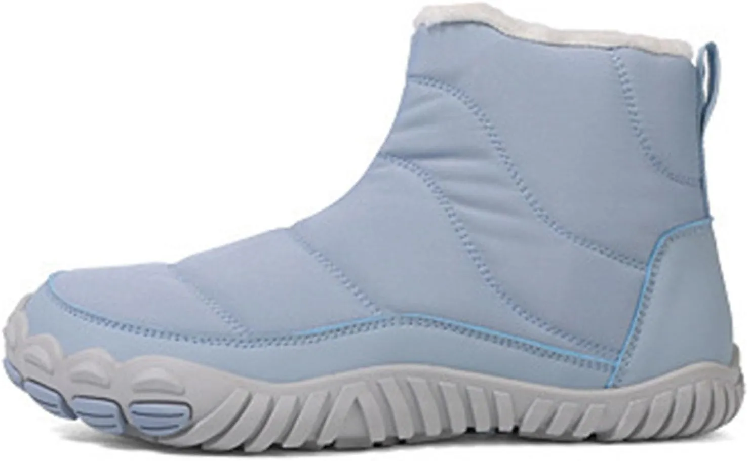 Women's Winter Warm Boots Solid Color Plush Insulated Snow Boots Soft Flat Non Slip Snow Hiking Boots Wide Width