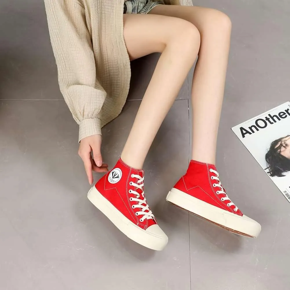 YAXE Unisex’s High Top Original Classic Skate Canvas Shoes