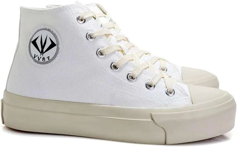 YAXE Unisex’s High Top Original Classic Skate Canvas Shoes