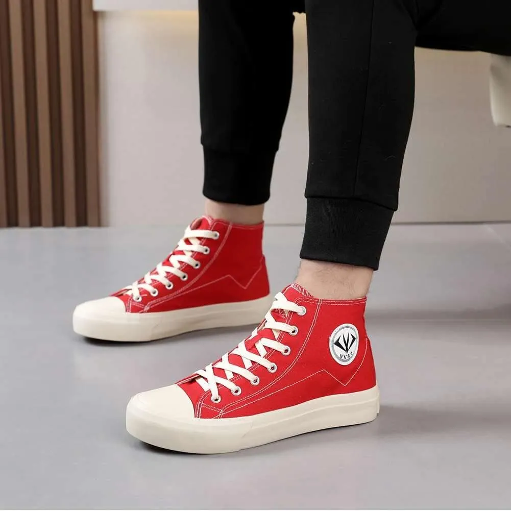 YAXE Unisex’s High Top Original Classic Skate Canvas Shoes