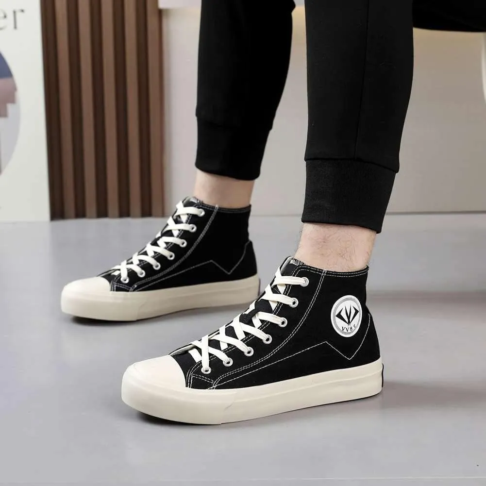 YAXE Unisex’s High Top Original Classic Skate Canvas Shoes