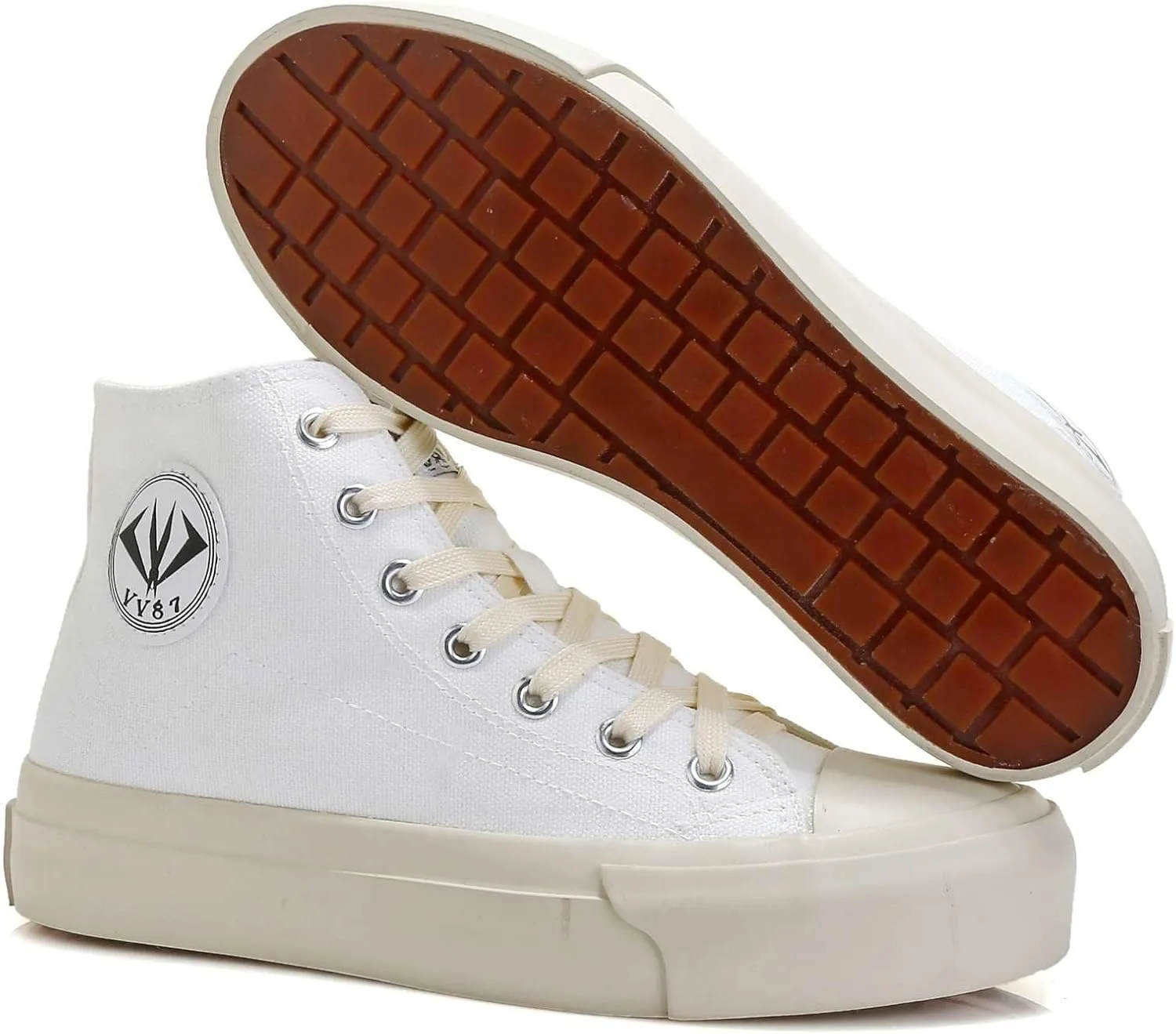 YAXE Unisex’s High Top Original Classic Skate Canvas Shoes