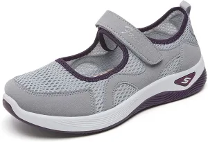 ZWRXW Diabetic Shoes for Women Arch Support Orthopedic Sneakers Comfortable Working Nurse Shoe Non Slip Adjustable Breathable Walking Shoes for Flat Feet Heel Pain Relief,Plantar Fasciitis